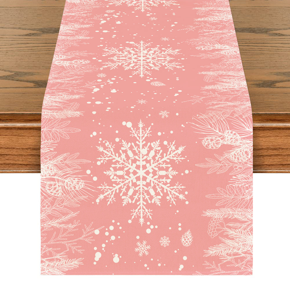 Table Runner Christmas Christmas Tree Snowflake Decoration