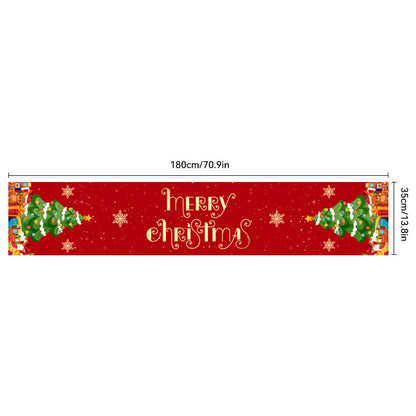 Christmas Tablecloth Polyester Fiber Oxford Cloth Table Runner