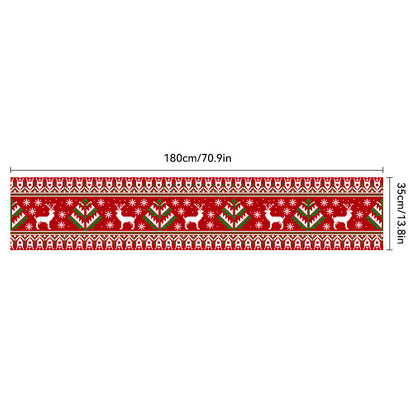 Christmas Tablecloth Polyester Fiber Oxford Cloth Table Runner