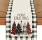 Christmas Trees Merry Xmas Table Runner, Seasonal Winter Holiday Kitchen Dining Table Decoration For Indoor Outdoor Home Party Decor 13 X 72 Inch