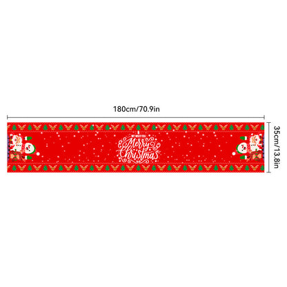 Christmas Tablecloth Polyester Fiber Oxford Cloth Table Runner