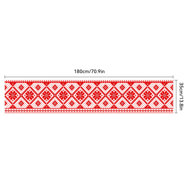 Christmas Tablecloth Polyester Fiber Oxford Cloth Table Runner