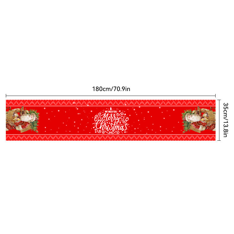 Christmas Tablecloth Polyester Fiber Oxford Cloth Table Runner